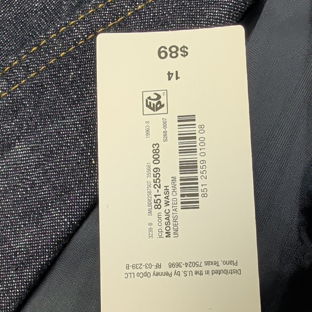 Liz Claiborne NWT 14 Denim Jacket Dressy Ladies Coat - Picture 11 of 11